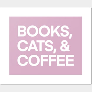 Books, Cats, and Coffee Posters and Art